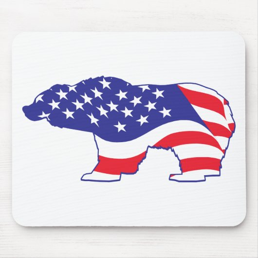 Tapis De Souris Grizzly patriotique (Devant)
