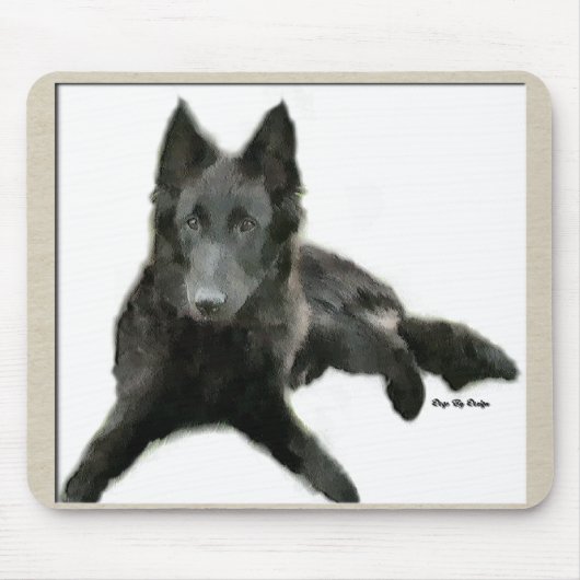 Tapis De Souris Groenendael Belgique Cheepdog Cadeaux (Devant)