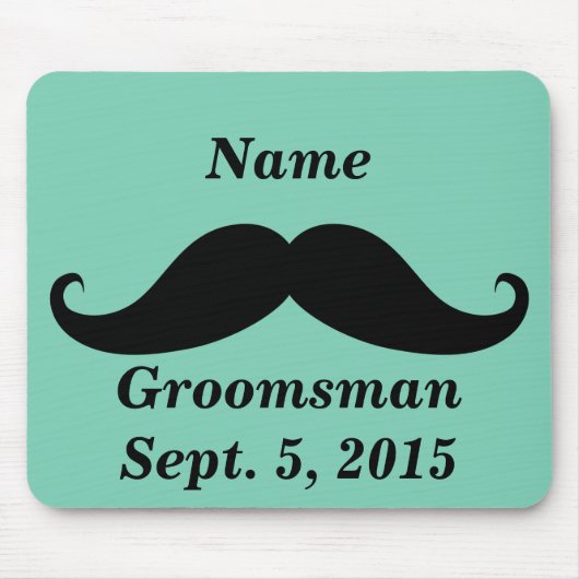 Tapis De Souris Groomsman Mustache Mousepad (Devant)