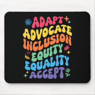 Tapis De Souris Groovy Adapt Advocate Inclusion Équité Égalité Ac