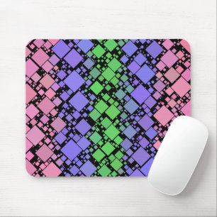 Tapis De Souris Groovy Boho Rétro Mod Géométrique Fierté Trigender