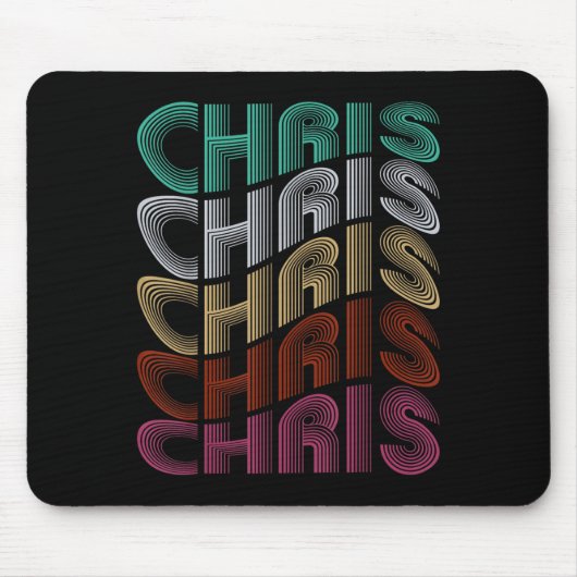 Tapis De Souris Groovy Chris D Name I Love Chris 70,80's Meme  (Devant)