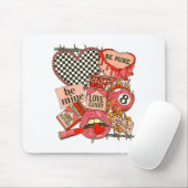 Tapis De Souris Groovy Coquette Western Valentines Day Collage Cli (Avec souris)
