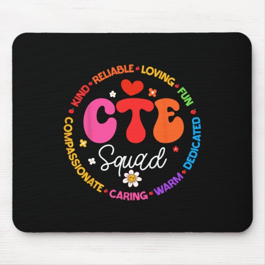 Tapis De Souris Groovy Cte Squad Prof Retour à l'école Enseignants (Devant)