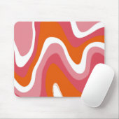 Tapis De Souris Groovy ondulé coloré 70s (Avec souris)