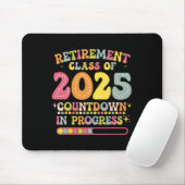 Tapis De Souris Groovy Retirement Cl Of 2025 Teacher Countdown Loa (Avec souris)