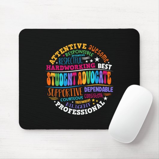 Tapis De Souris Groovy Student Advocate Appreciation Back To Schoo (Avec souris)