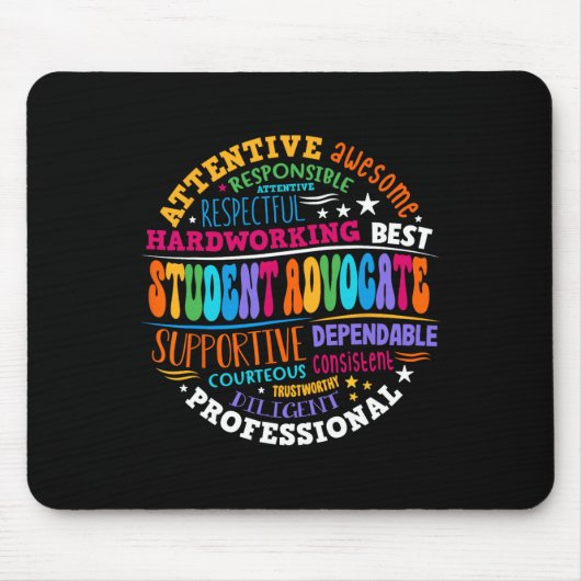 Tapis De Souris Groovy Student Advocate Appreciation Back To Schoo (Devant)