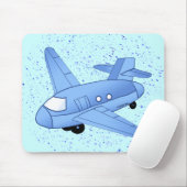 Tapis De Souris Gros avion bleu (Avec souris)