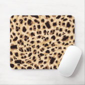 Tapis De Souris Gros Chat, Fourrure Leopard Imprimer Motif sans fa (Avec souris)
