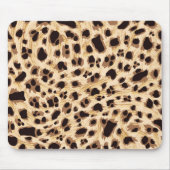 Tapis De Souris Gros Chat, Fourrure Leopard Imprimer Motif sans fa (Devant)