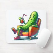 Tapis De Souris Gros Dill Picker dans une chaise rouge (Avec souris)