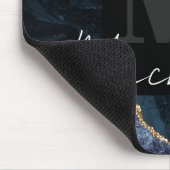 Tapis De Souris Gros Gras Monogramme Blue Agate Mousepad (Coin)