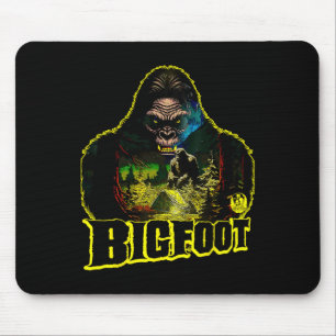 Tapis De Souris Gros Pied Effrayant Camping Forêt Bois Sasquatch T