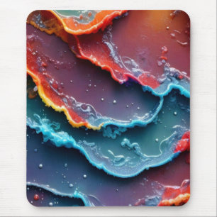 Tapis De Souris Gros plan de peinture colorée
