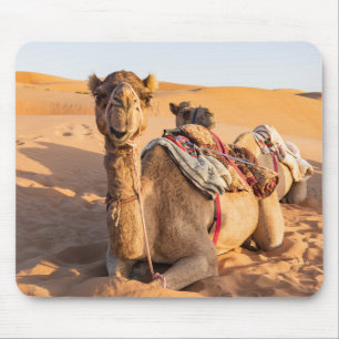 Tapis De Souris Gros plan sur Camel dans le désert d'Oman