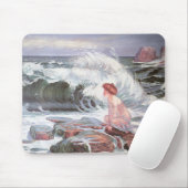Tapis De Souris Grosse vague sur la plage (Frantisek Kupka) (Avec souris)