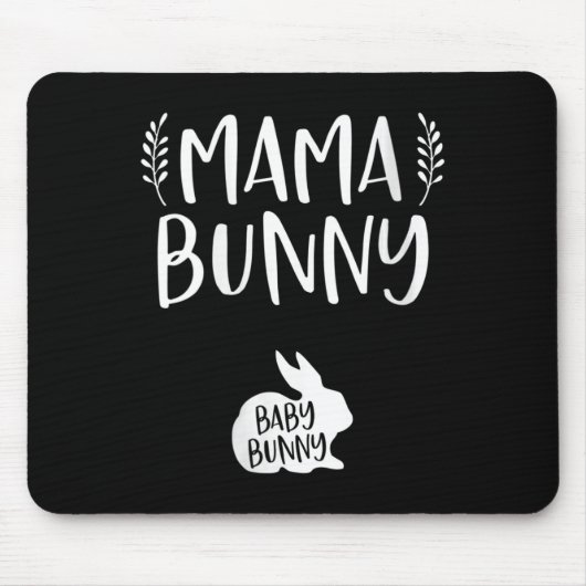 Tapis De Souris Grossesse de Pâques Faire-part Mama Bunny Ba (Devant)