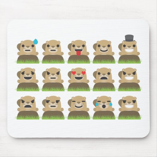 Tapis De Souris groundhog emojis (Devant)
