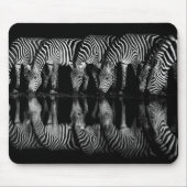 Tapis De Souris Group of Plains Zebra Drink Together at Night (Devant)