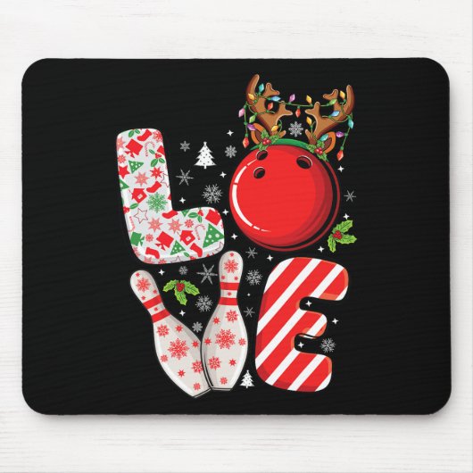 Tapis De Souris Groupe correspondant xmas Bowling ball et épingles (Devant)