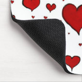 Tapis de souris groupe de cœurs rouges (Coin)