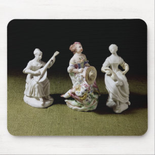 Tapis De Souris Groupe de porcelaine de Mennecy d'un chanteur