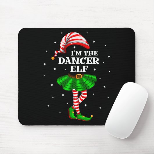 Tapis De Souris Groupe familial Je suis la danseuse Elf Christmas (Avec souris)