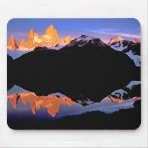Tapis De Souris Groupe Fitz Roy reflété dans des lacs glaciaires