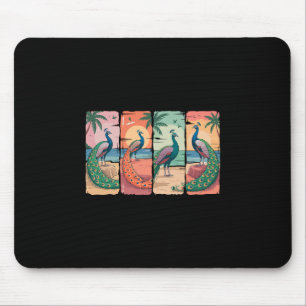 Tapis De Souris Groupe Rétro Vintage Petits Pois Sur Plage Vacance