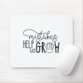 Tapis De Souris Growth Mindset Teacher Mistakes Help Us Grow Men W (Avec souris)