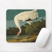 Tapis De Souris Grue blanche Audubon Peinture d'oiseaux (Avec souris)