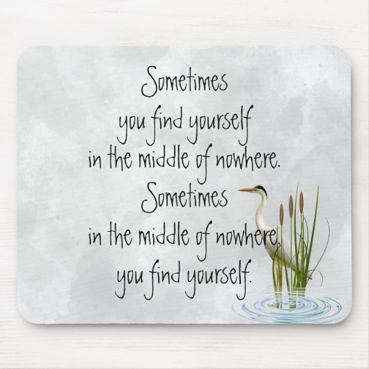 Tapis De Souris Grue De Sandhill Avec Devis (Devant)