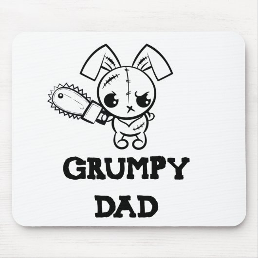 Tapis De Souris Grumpy Papa Grumpy Voodoo Bunny Père Amour (Devant)