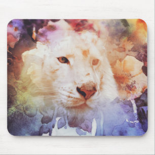 Tapis De Souris Grunge blanc Tigre
