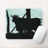 Tapis De Souris Grunge Cow Silhouette (Avec souris)