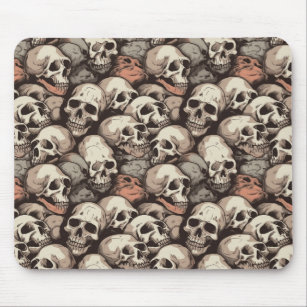 Tapis De Souris grunge pile de crânes dessin motif sans soudure