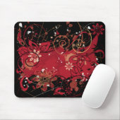 Tapis De Souris grunge rouge (Avec souris)