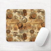 Tapis De Souris Grunge Rustic Steampunk Horloge (1) (Avec souris)