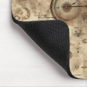 Tapis De Souris Grunge Rustic Steampunk Horloge (11) (Coin)