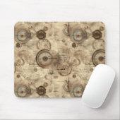 Tapis De Souris Grunge Rustic Steampunk Horloge (11) (Avec souris)