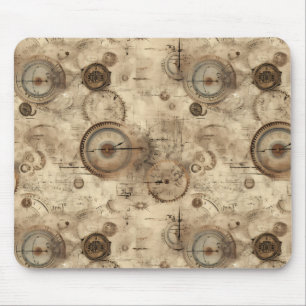 Tapis De Souris Grunge Rustic Steampunk Horloge (11)