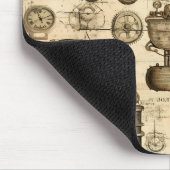 Tapis De Souris Grunge Rustic Steampunk Horloge (14) (Coin)