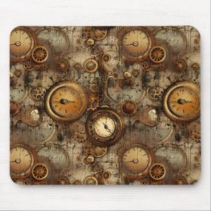 Tapis De Souris Grunge Rustic Steampunk Horloge (3)