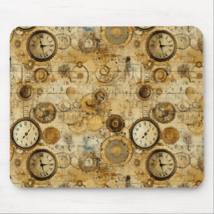 Tapis De Souris Grunge Rustic Steampunk Horloge (5)