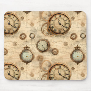 Tapis De Souris Grunge Rustic Steampunk Horloge (6)