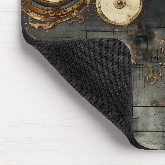 Tapis De Souris Grunge Rustic Steampunk Horloge (8) (Coin)