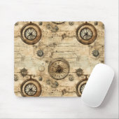 Tapis De Souris Grunge Rustic Steampunk Horloge (9) (Avec souris)