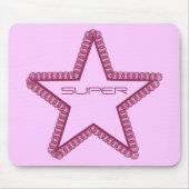 Tapis De Souris Grunge Superstar Mousepad, Fuchsia (Devant)