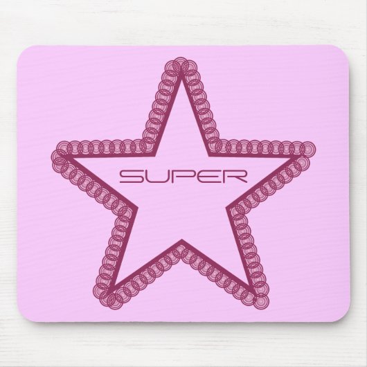 Tapis De Souris Grunge Superstar Mousepad, Fuchsia (Devant)